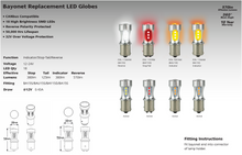 LED Autolamps 12/24V LED Bayonet Globes - BA15S, BAU15S, BAY15D